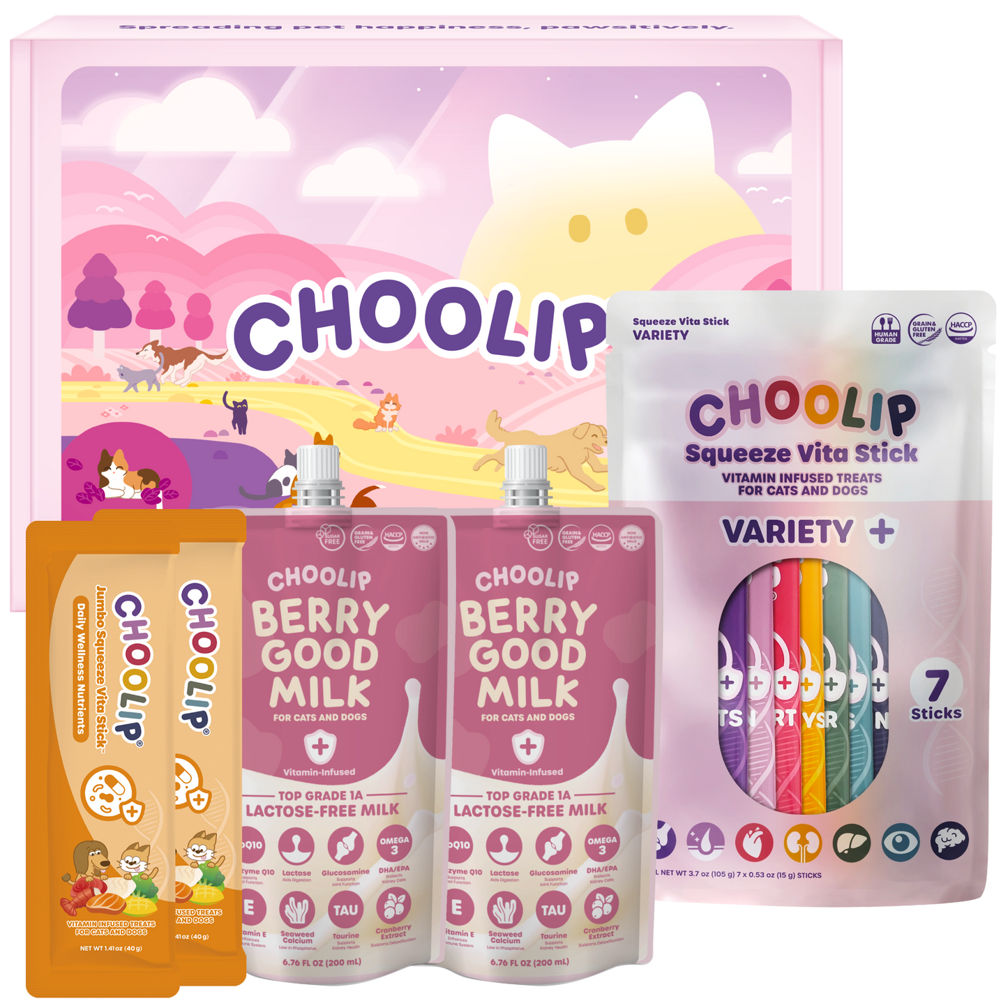 Choolip Trial Box - Variety Pouch & Hydration Milk