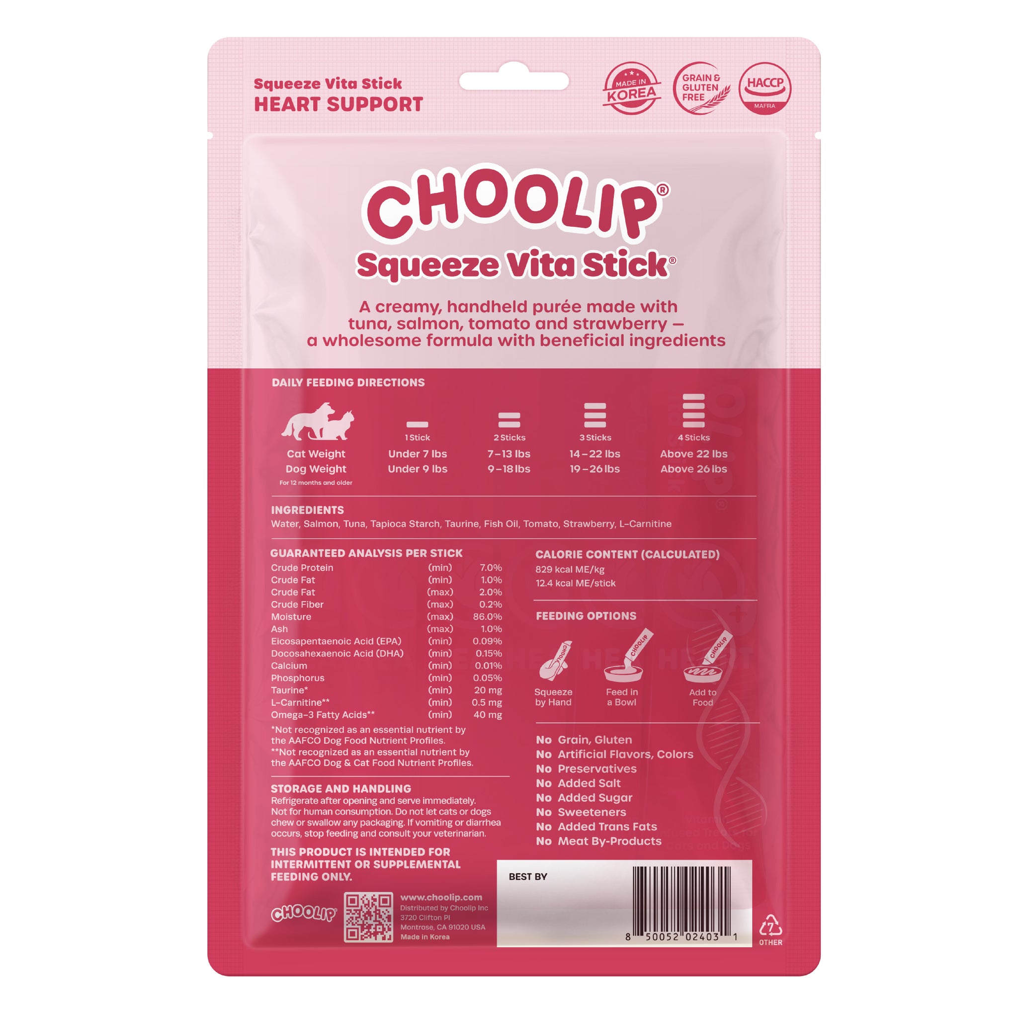 Squeeze Vita Stick Heart Pouch (7 Sticks)