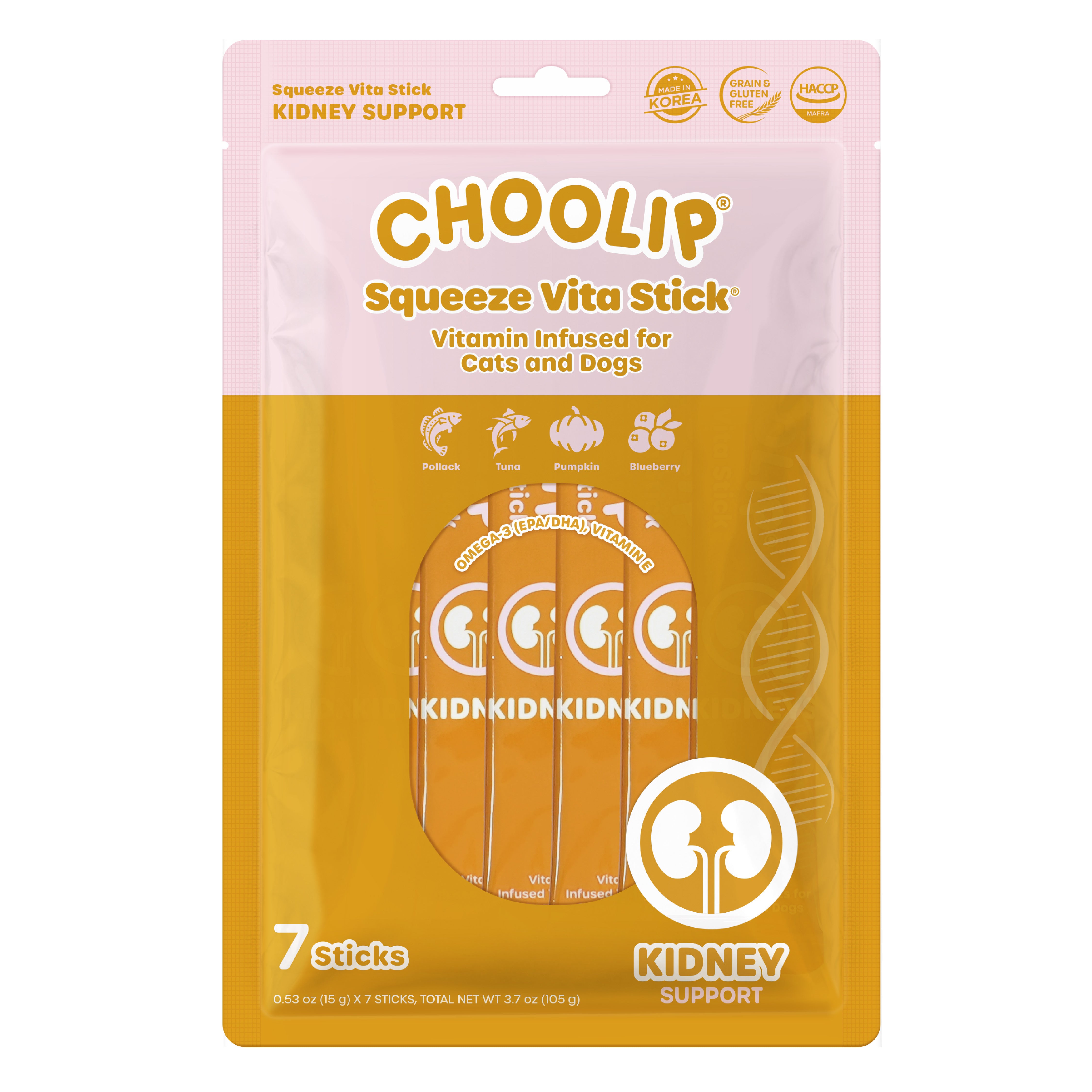 Squeeze Vita Stick Kidneys Pouch (7 Sticks)