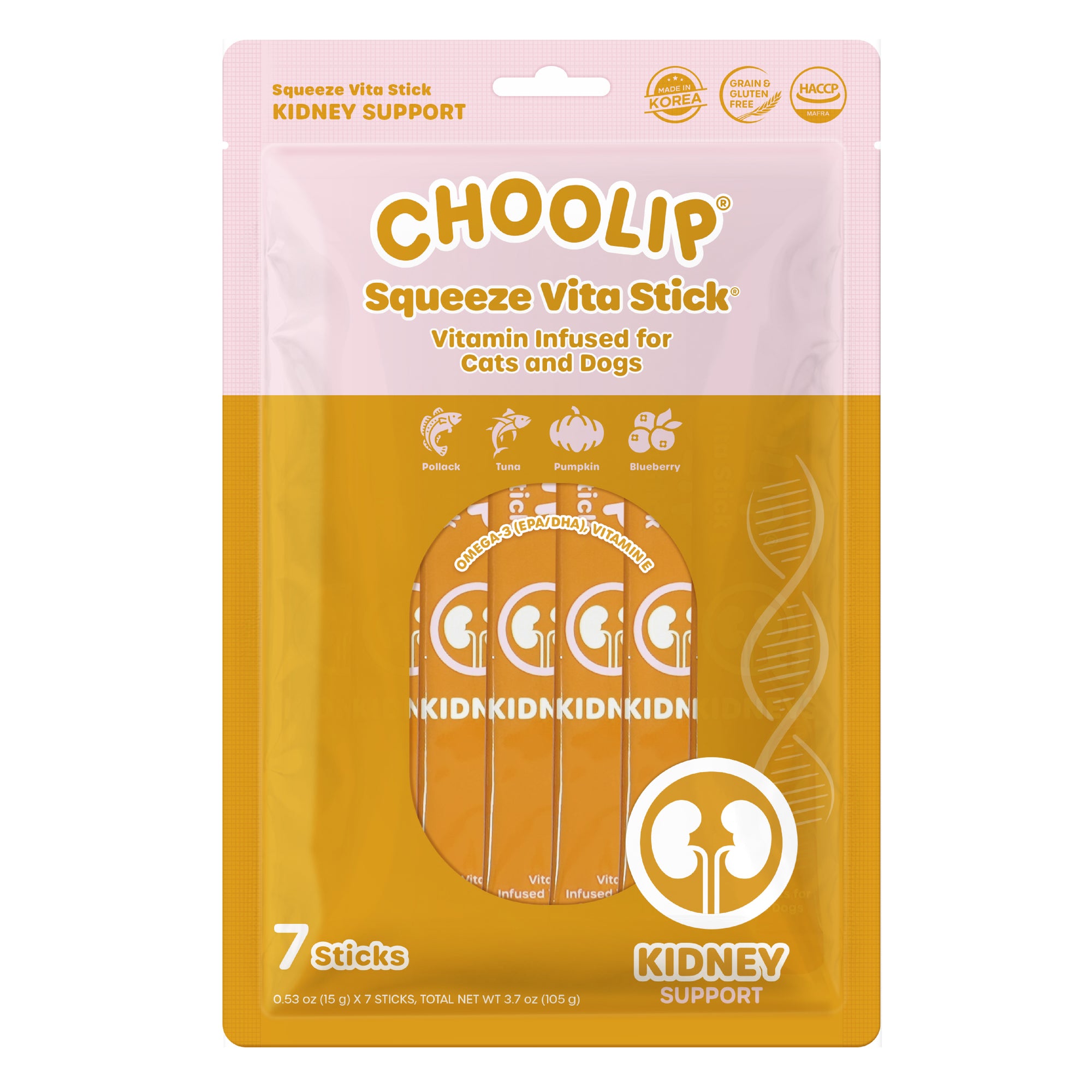 Squeeze Vita Stick Kidneys Pouch (7 Sticks)
