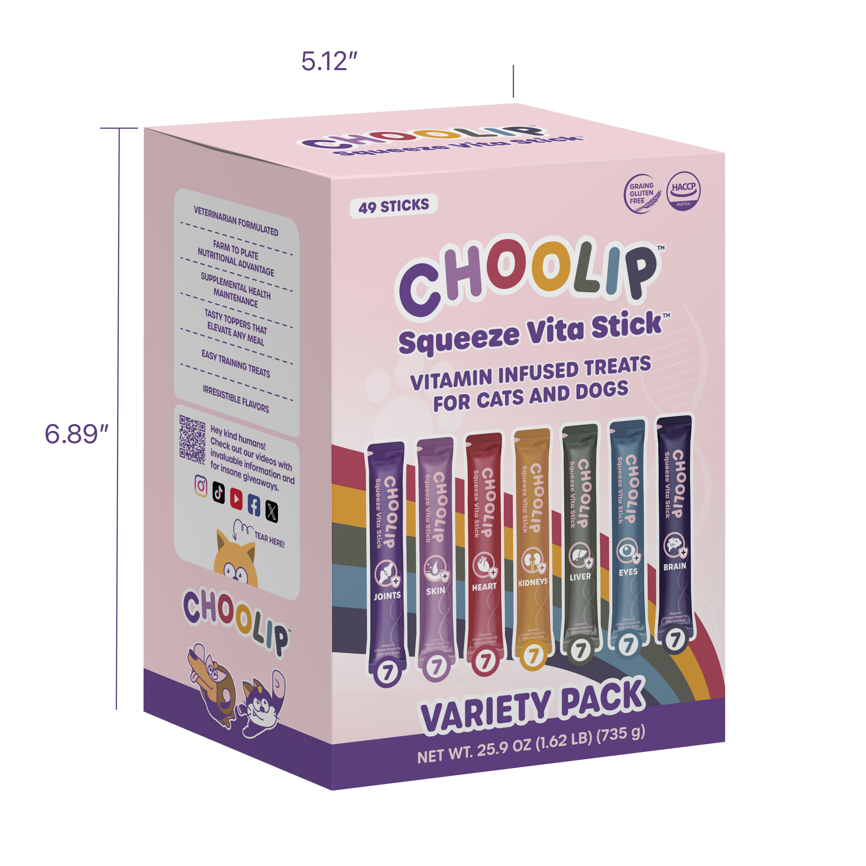 Choolip Squeeze Vita Stick Variety Grab and Go Box
