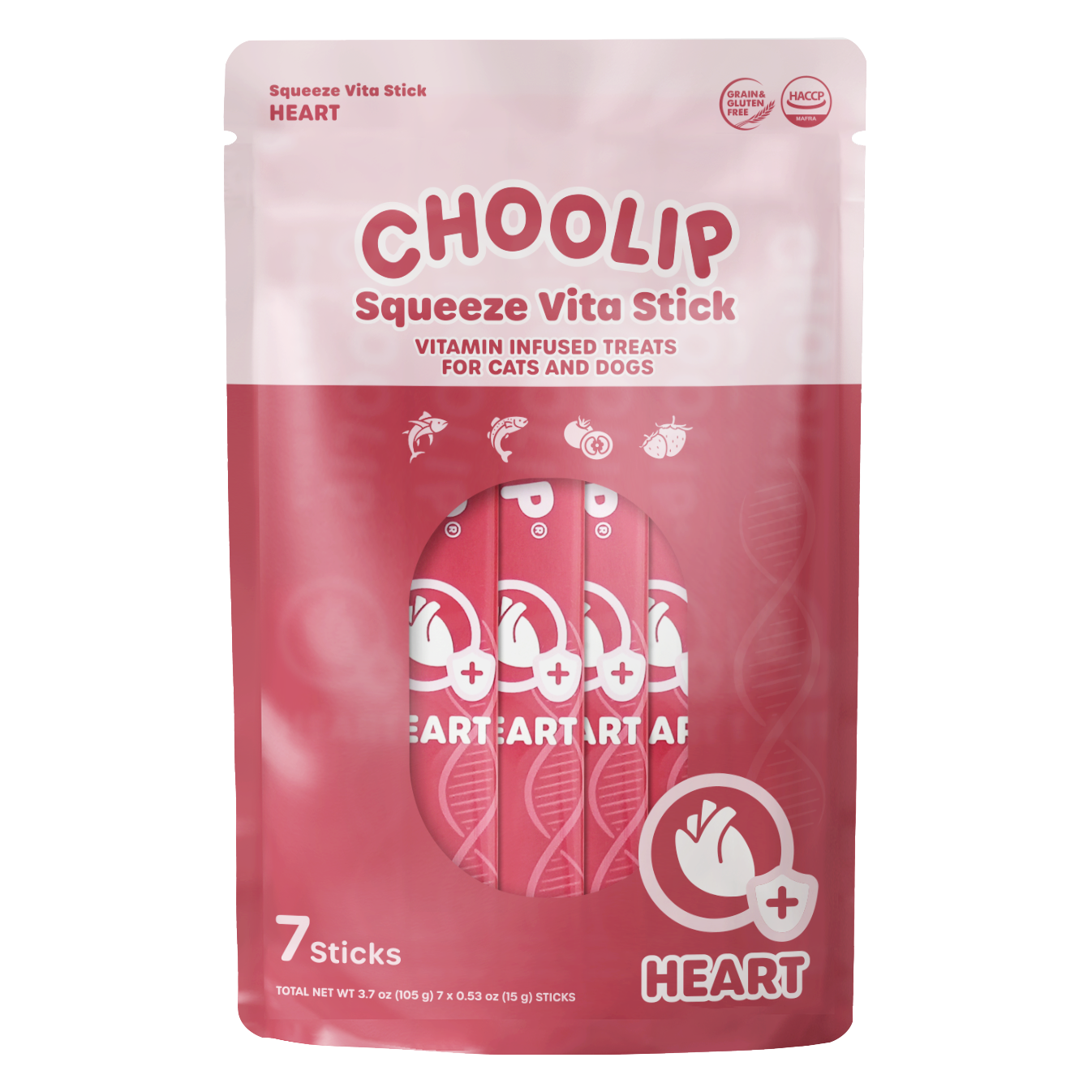 Squeeze Vita Stick Heart Pouch (7 Sticks)
